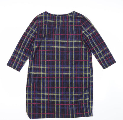 TU Womens Blue Check  T-Shirt Dress  Size 14