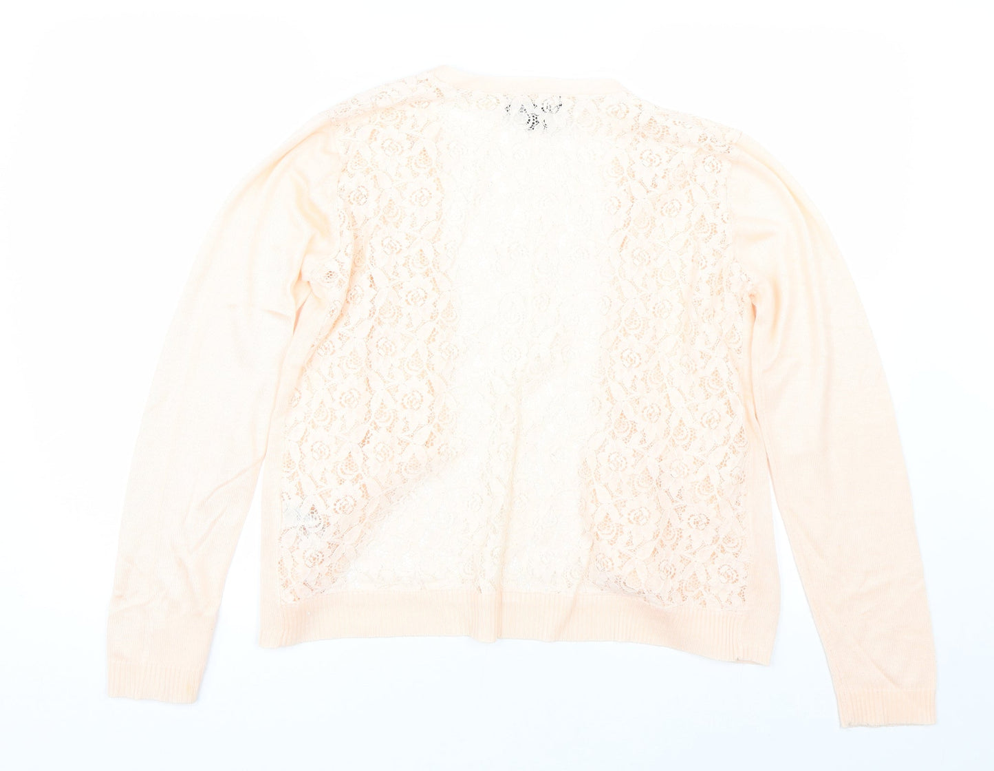 Primark Womens Pink Floral  Cardigan Jumper Size M