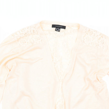 Primark Womens Pink Floral  Cardigan Jumper Size M