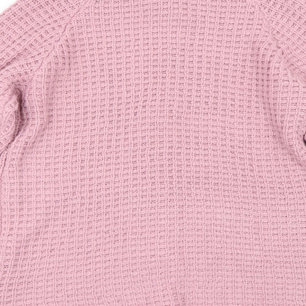 Womens UK Size 18 Note Purple Cardigan Jumper