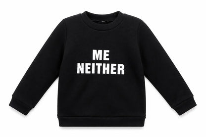 Preworn Girls Black   Pullover Sweatshirt Size 3-4 Years