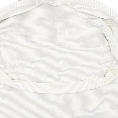 Womens UK Size L Preworn Beige Full Zip Jumper