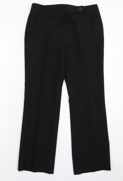 Womens UK Size 10 Dorothy Perkins Regular Fit Dress Pants Black Trousers