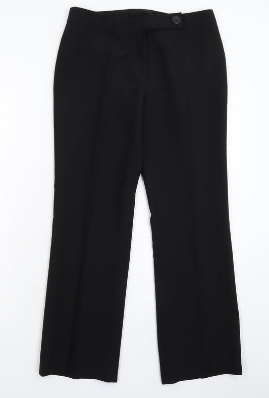 Womens UK Size 10 Dorothy Perkins Regular Fit Dress Pants Black Trousers