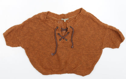 Womens UK Size 10 River Island Brown Pullover Jumper