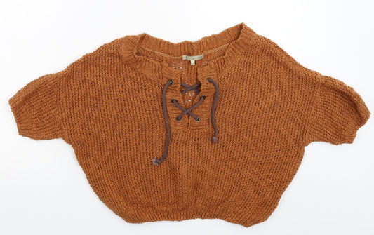 Womens UK Size 10 River Island Brown Pullover Jumper