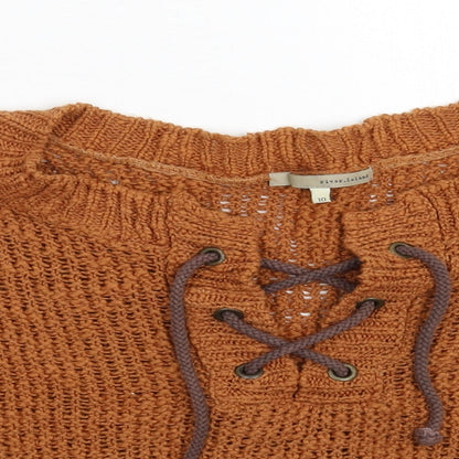Womens UK Size 10 River Island Brown Pullover Jumper