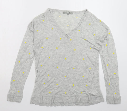 NEXT Womens Grey Polka Dot Knit Pullover Jumper Size 12