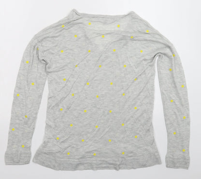 NEXT Womens Grey Polka Dot Knit Pullover Jumper Size 12
