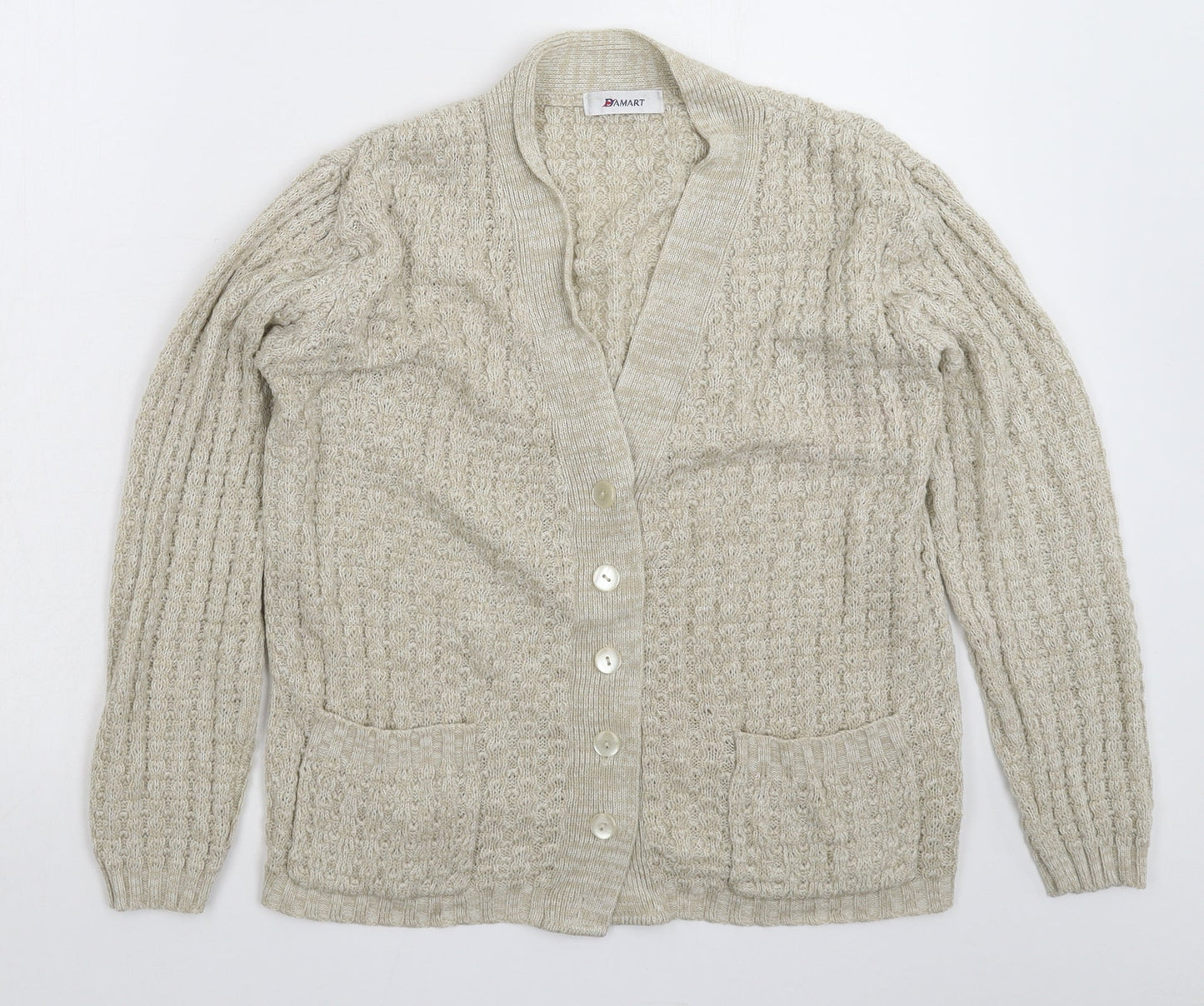 Womens UK Size 14 Damart Grey Cardigan Jumper