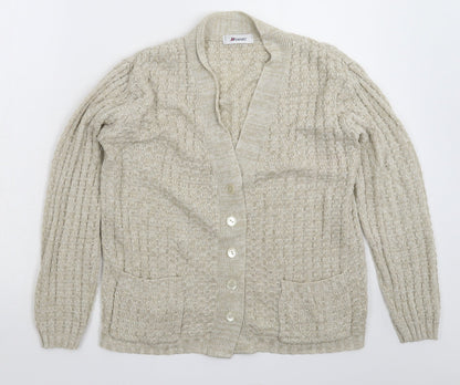 Womens UK Size 14 Damart Grey Cardigan Jumper