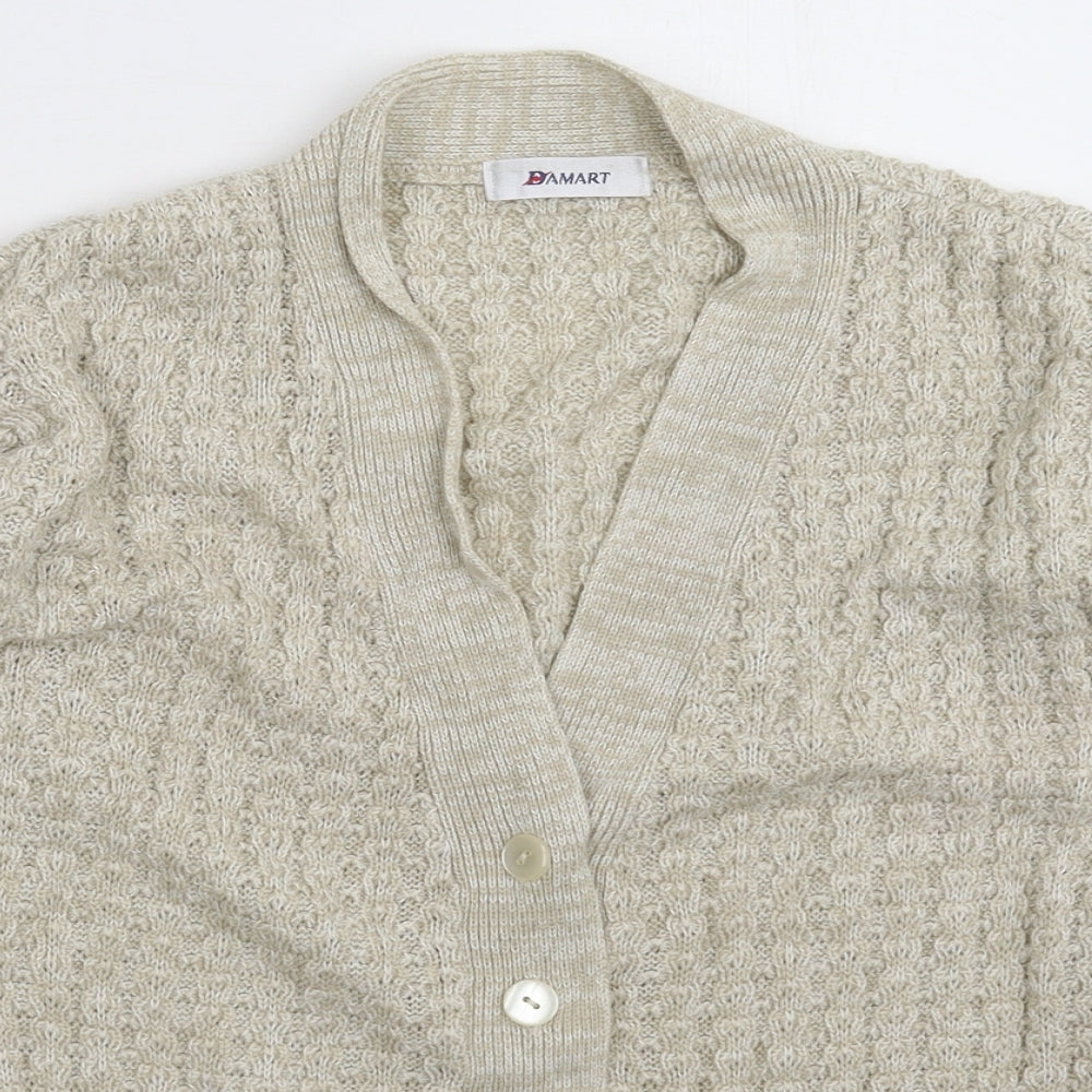 Womens UK Size 14 Damart Grey Cardigan Jumper