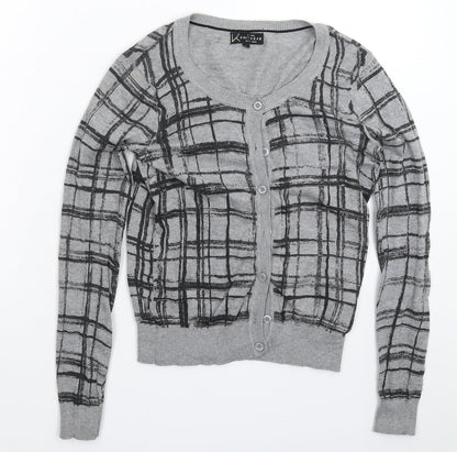 Womens UK Size 8 New Look Grey Cardigan Jumper