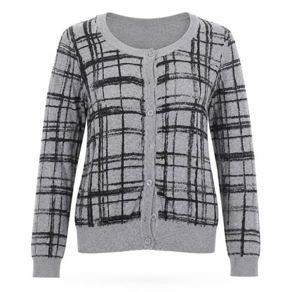 Womens UK Size 8 New Look Grey Cardigan Jumper