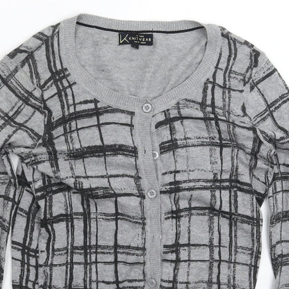 Womens UK Size 8 New Look Grey Cardigan Jumper