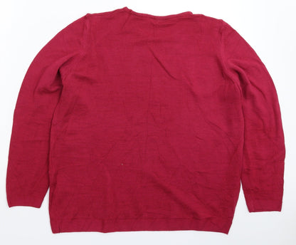 Womens UK Size 16 Marks and Spencer Pink Pullover Jumper
