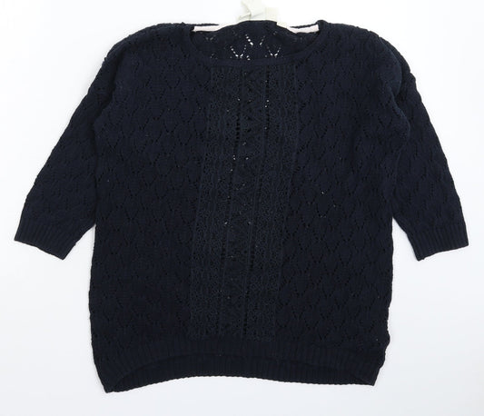 Womens UK Size M H&M Blue Pullover Jumper