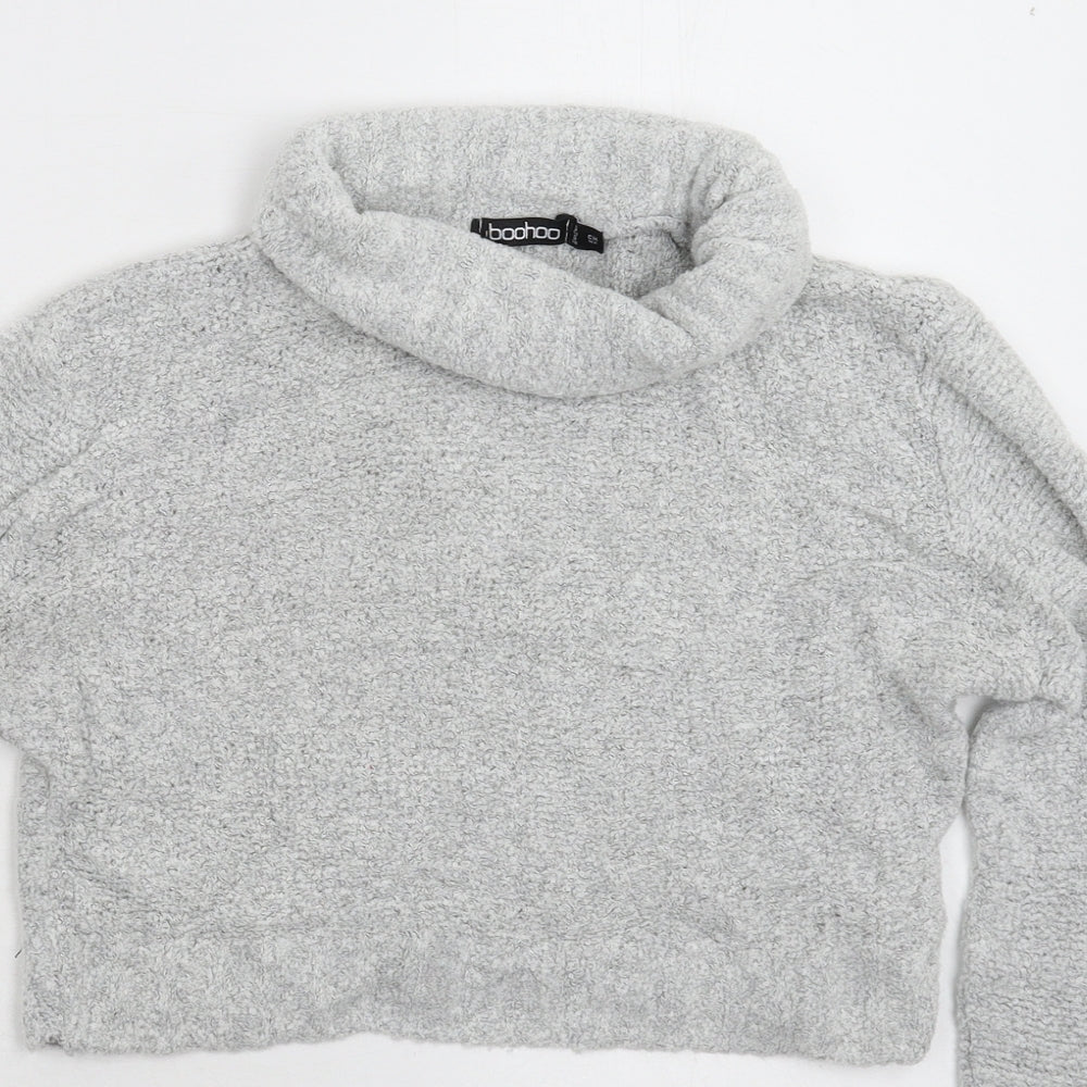 Womens UK Size S Boohoo Grey Pullover Jumper