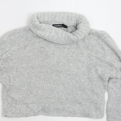 Womens UK Size S Boohoo Grey Pullover Jumper