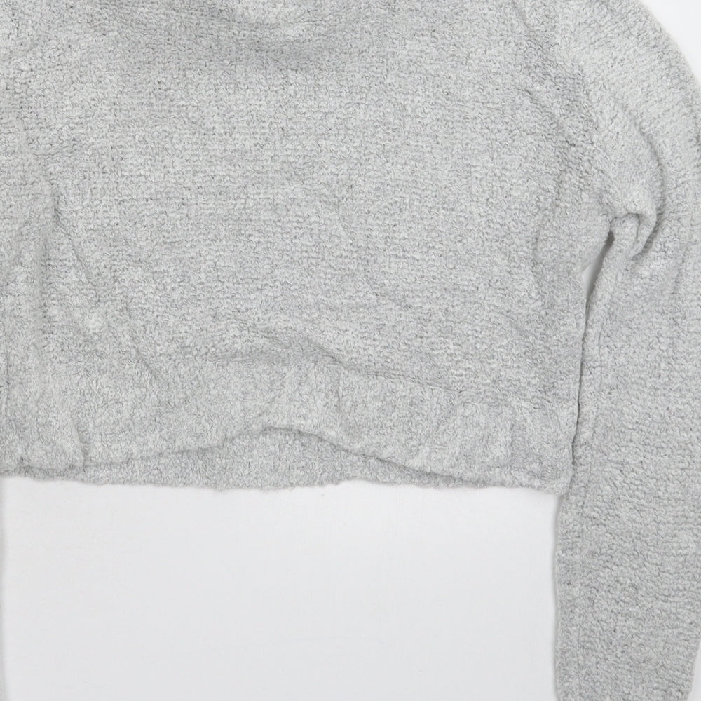 Womens UK Size S Boohoo Grey Pullover Jumper