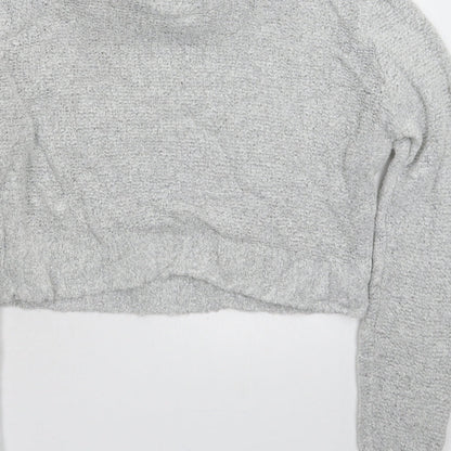 Womens UK Size S Boohoo Grey Pullover Jumper