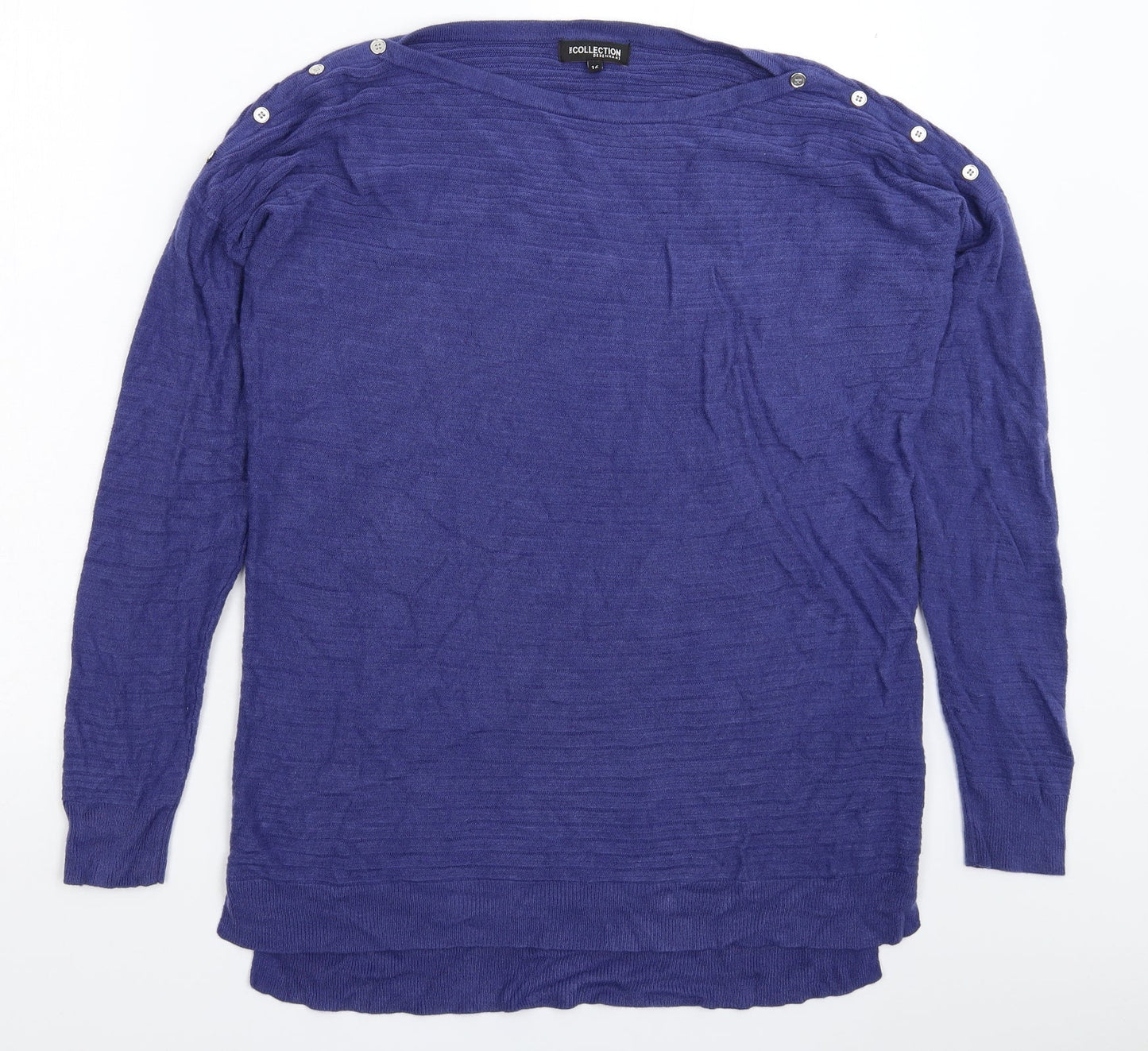 Womens UK Size 16 Debenhams Blue Pullover Jumper