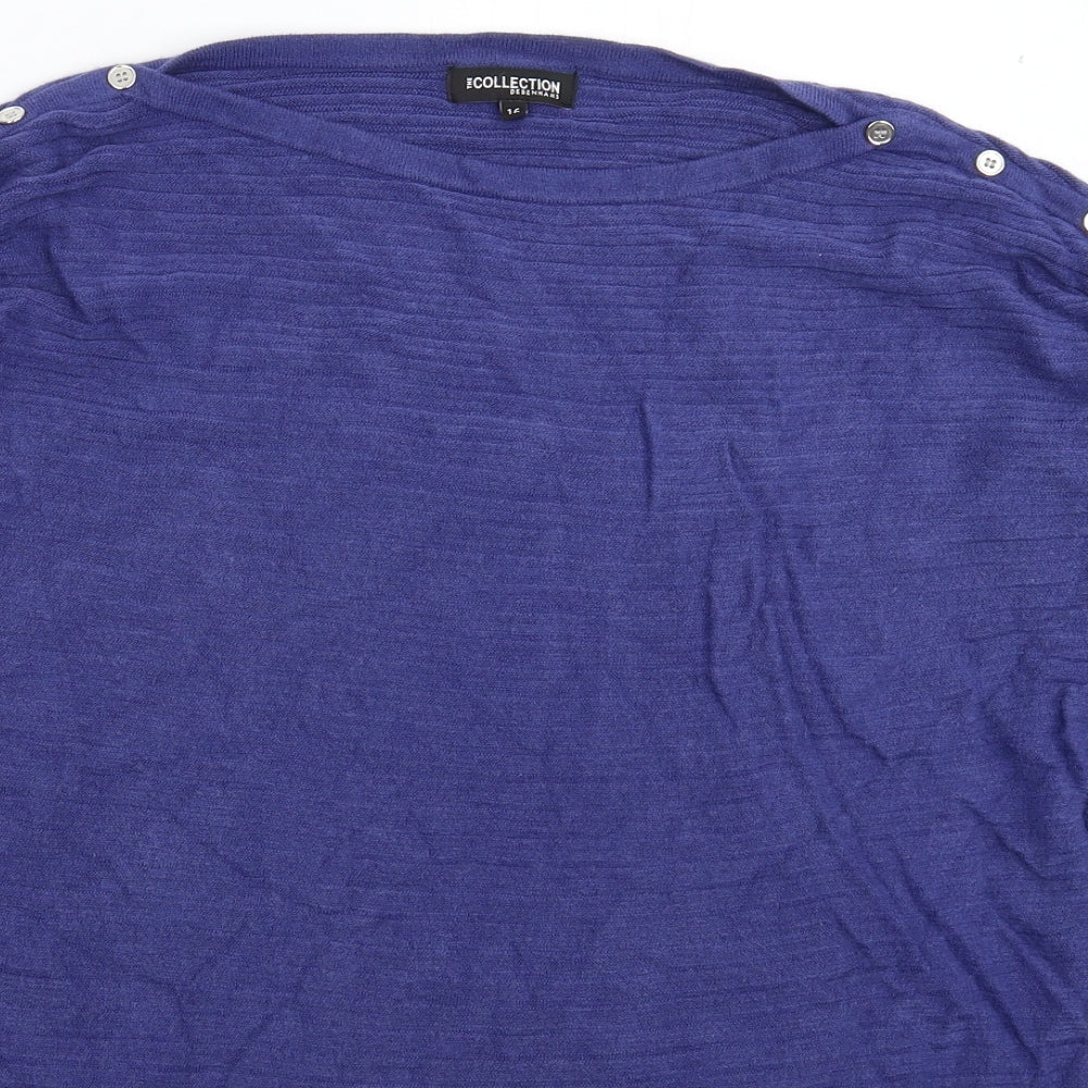 Womens UK Size 16 Debenhams Blue Pullover Jumper