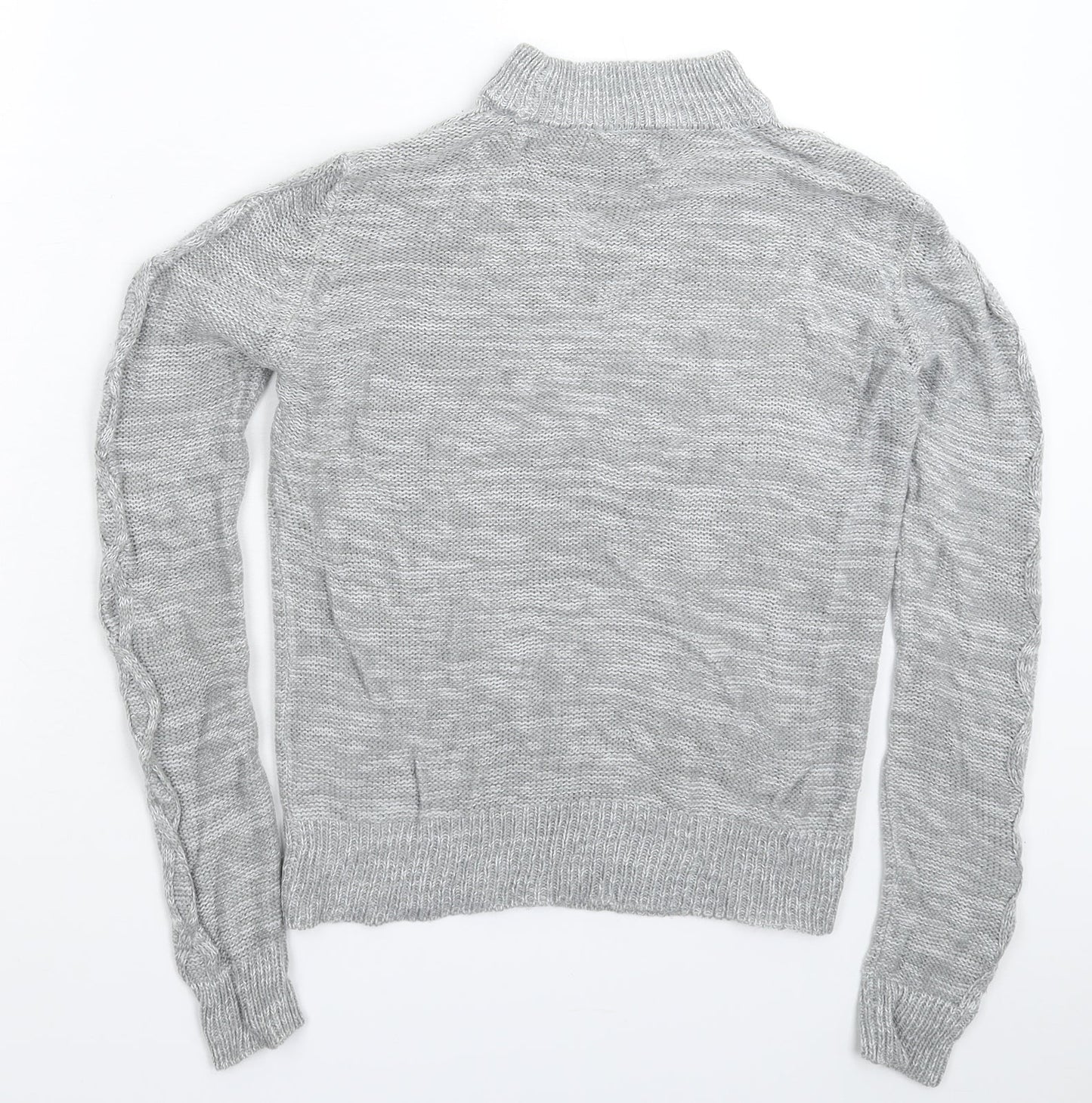 Womens UK Size S Papaya Grey Pullover Jumper