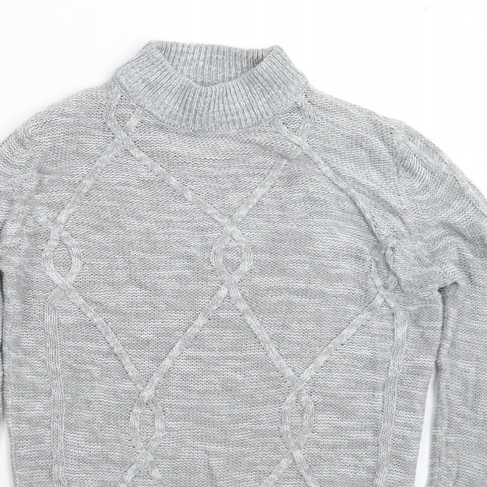 Womens UK Size S Papaya Grey Pullover Jumper