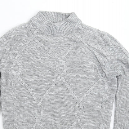 Womens UK Size S Papaya Grey Pullover Jumper