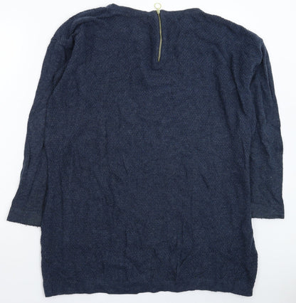George Womens Blue  Knit Pullover Jumper Size 18