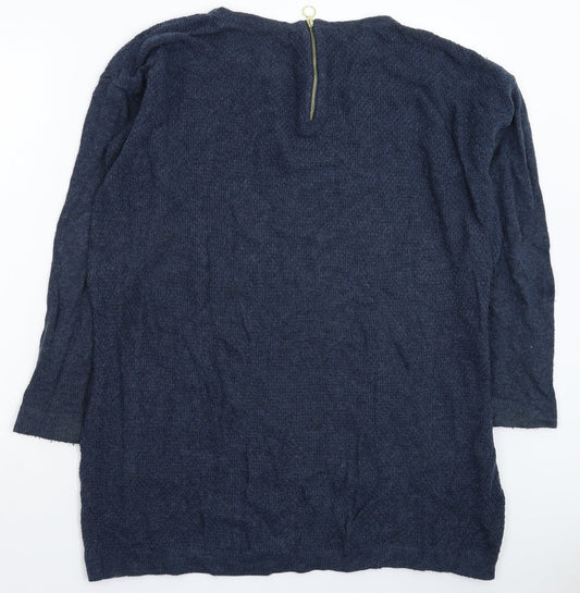 George Womens Blue  Knit Pullover Jumper Size 18