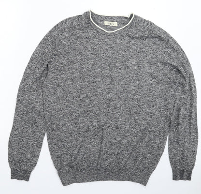 River Island Mens Grey  Knit Pullover Jumper Size L