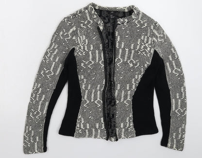 H&M Womens Multicoloured Geometric  Jacket Blazer Size S