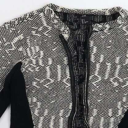 H&M Womens Multicoloured Geometric  Jacket Blazer Size S