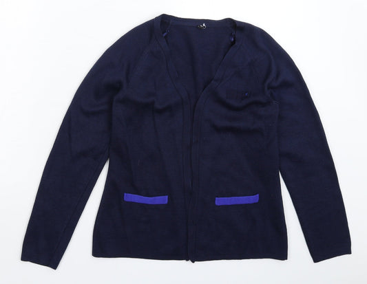 Womens UK Size 6 Preworn Blue Cardigan Jumper