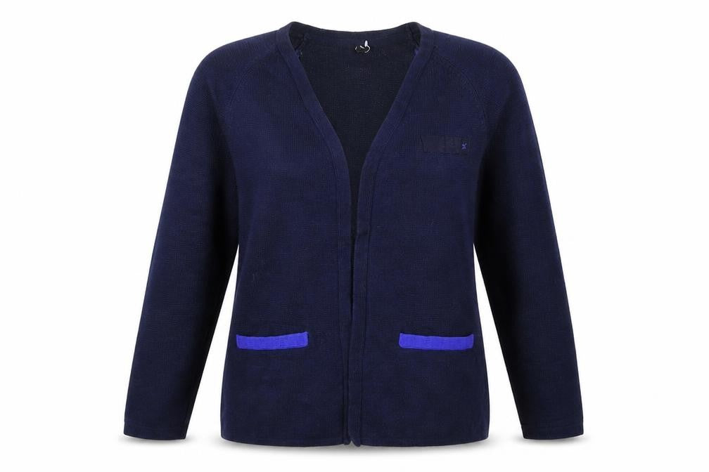 Womens UK Size 6 Preworn Blue Cardigan Jumper