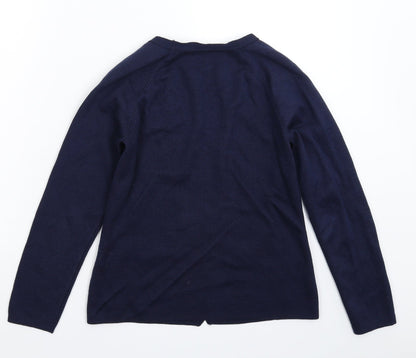 Womens UK Size 6 Preworn Blue Cardigan Jumper