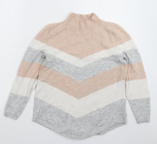 Womens UK Size 10 M&Co Multicoloured Pullover Jumper