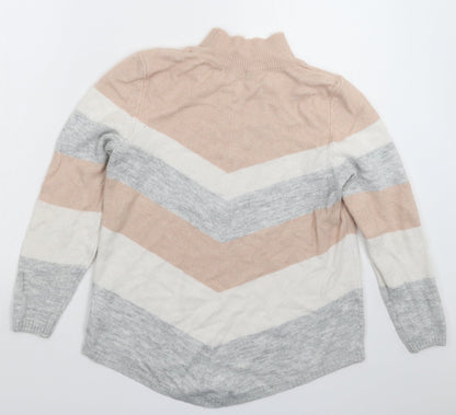 Womens UK Size 10 M&Co Multicoloured Pullover Jumper