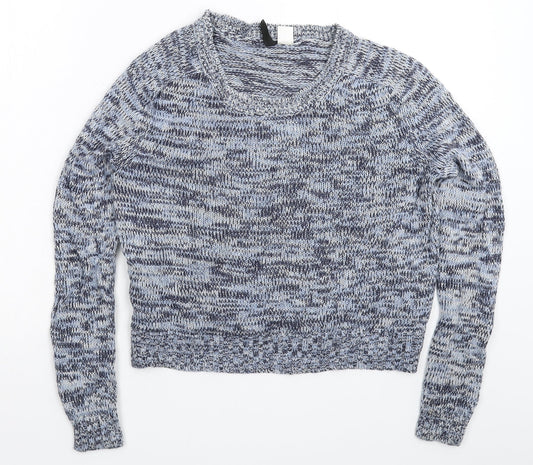 Womens UK Size S Divided Blue Pullover Jumper