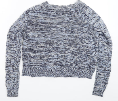 Womens UK Size S Divided Blue Pullover Jumper