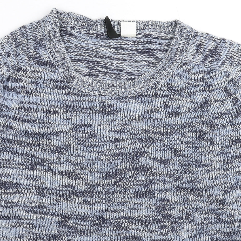 Womens UK Size S Divided Blue Pullover Jumper