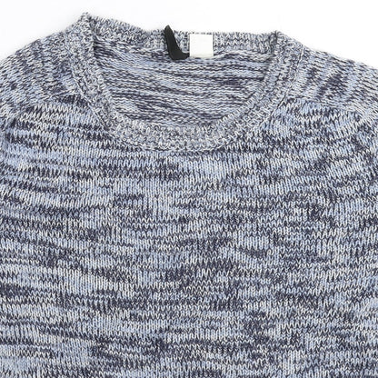 Womens UK Size S Divided Blue Pullover Jumper