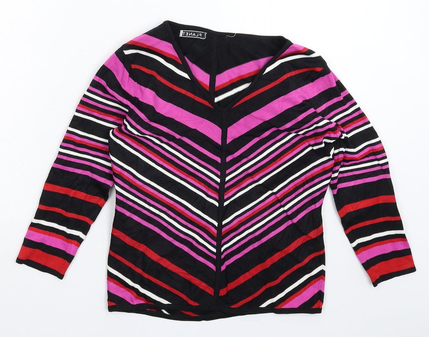 Womens UK Size S Planet Multicoloured Pullover Jumper