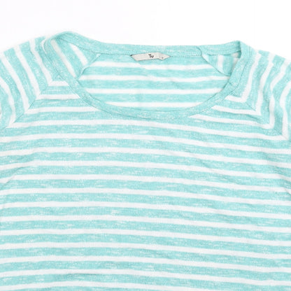 TU Womens Multicoloured Striped Knit Pullover Jumper Size 14