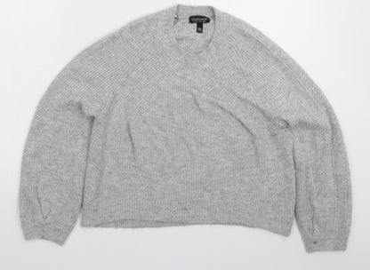 Womens UK Size 8 Topshop Grey Pullover Jumper