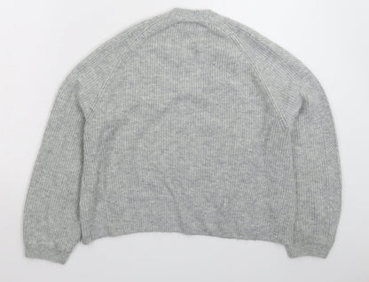 Womens UK Size 8 Topshop Grey Pullover Jumper