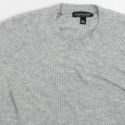 Womens UK Size 8 Topshop Grey Pullover Jumper