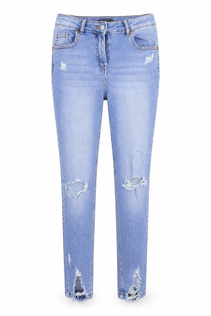 Womens UK Size 8 Papaya Extra-Slim Fit Skinny Blue Jeans